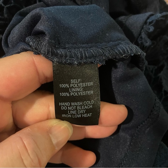 Lulu's Navy Floral Mini Dress - Picture 8 of 9